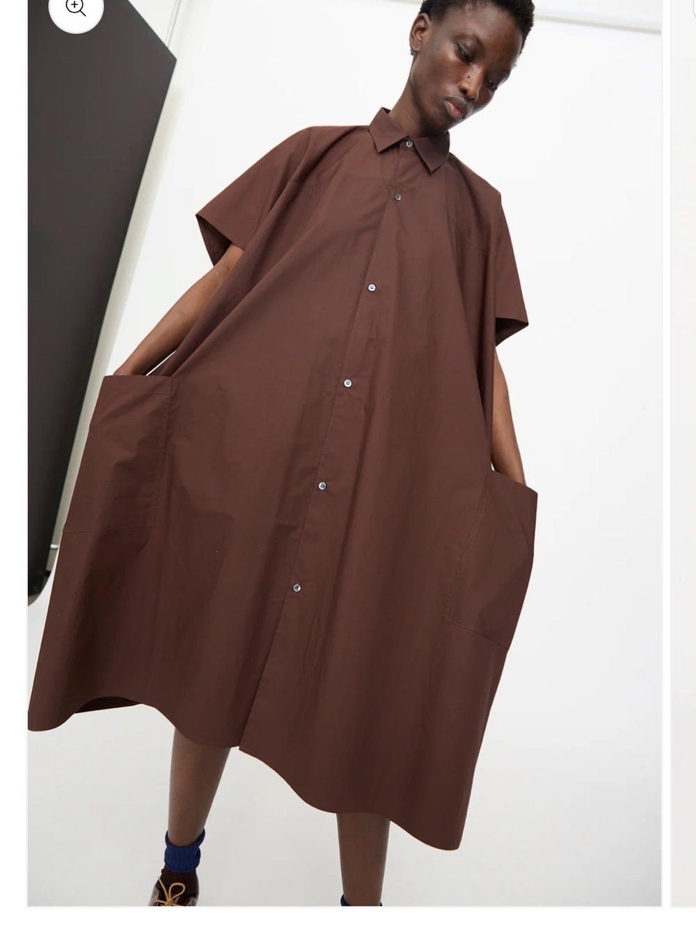 Sofie D'Hoore Brown Oversized Shirt Dress